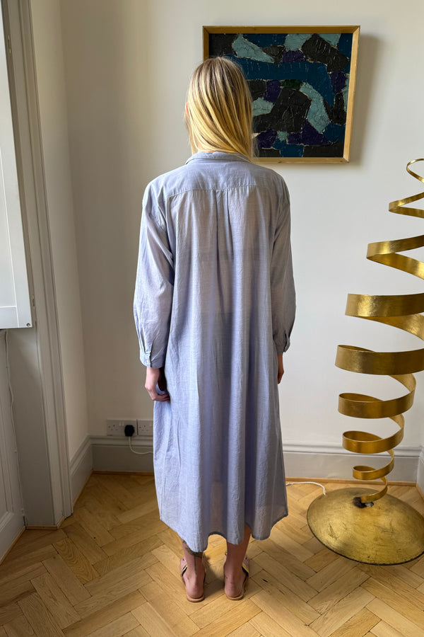 Ichi Antiquités Blue Khadi Cotton Dress