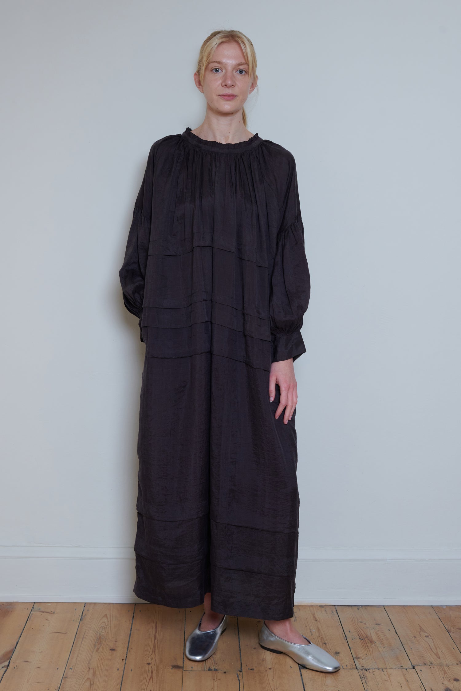 Runaway Bicycle | Tiered Dress - Brown