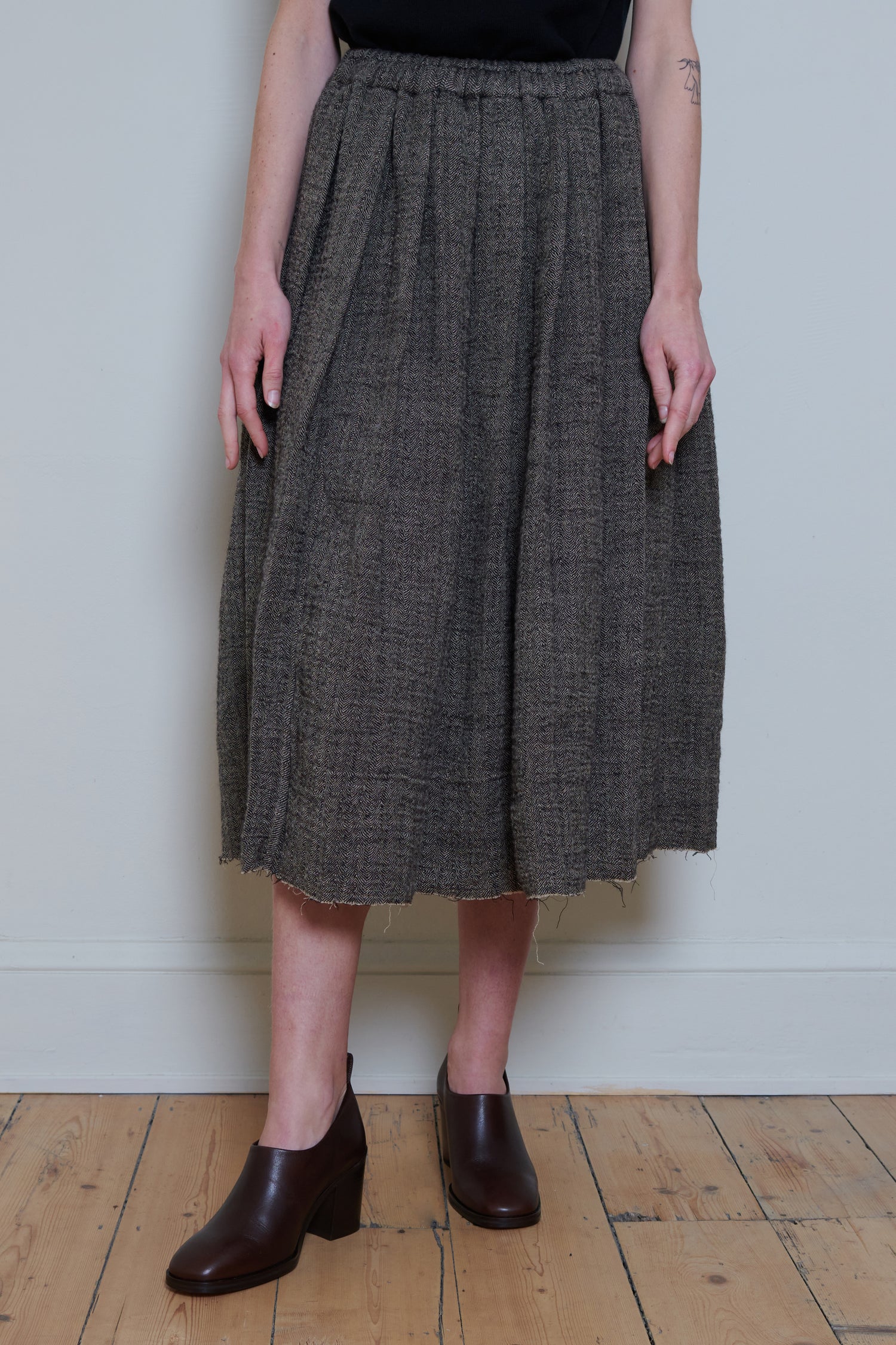 Runaway Bicycle | Herringbone Wool Skirt
