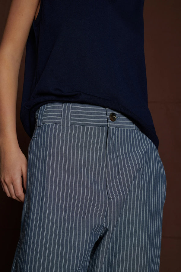 Soeur Alouette Trousers in Blue Stripe
