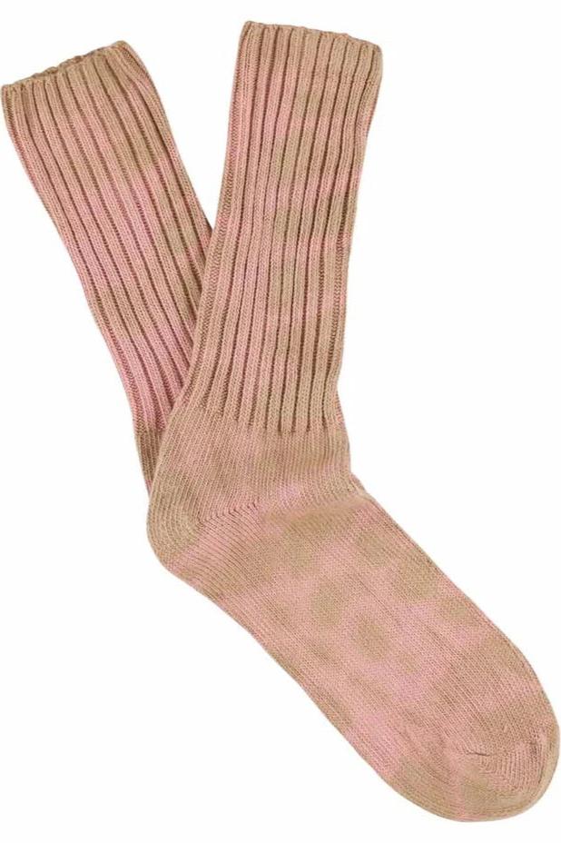 Escuyer | Tie Dye Socks - Bronze/Pink