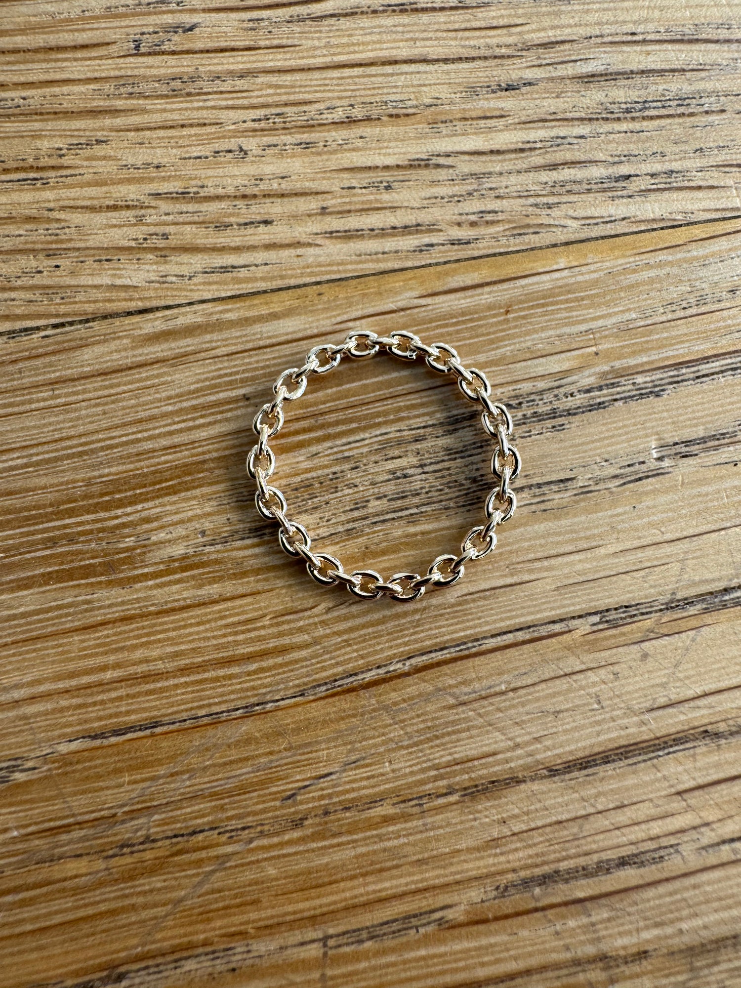 Gold chain ring