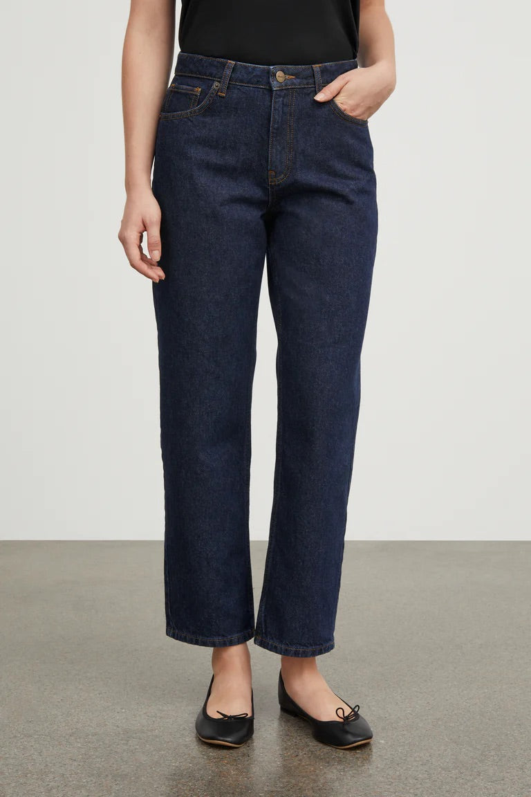 Skall | Allison Cropped Jeans - Indigo