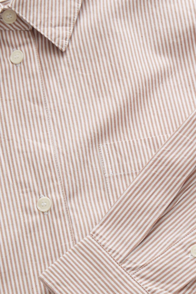 Skall | Edgar Shirt - Warm Beige/White Stripe