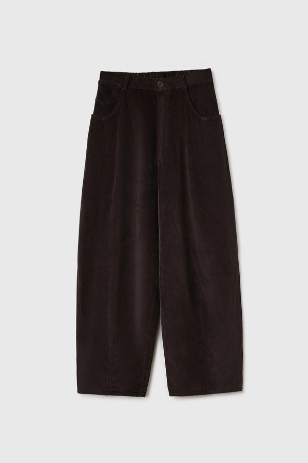 Cordera Corduroy Baggy Pants Brown