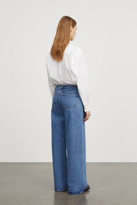 Skall | Willow Wide Jeans - Washed Mid Blue