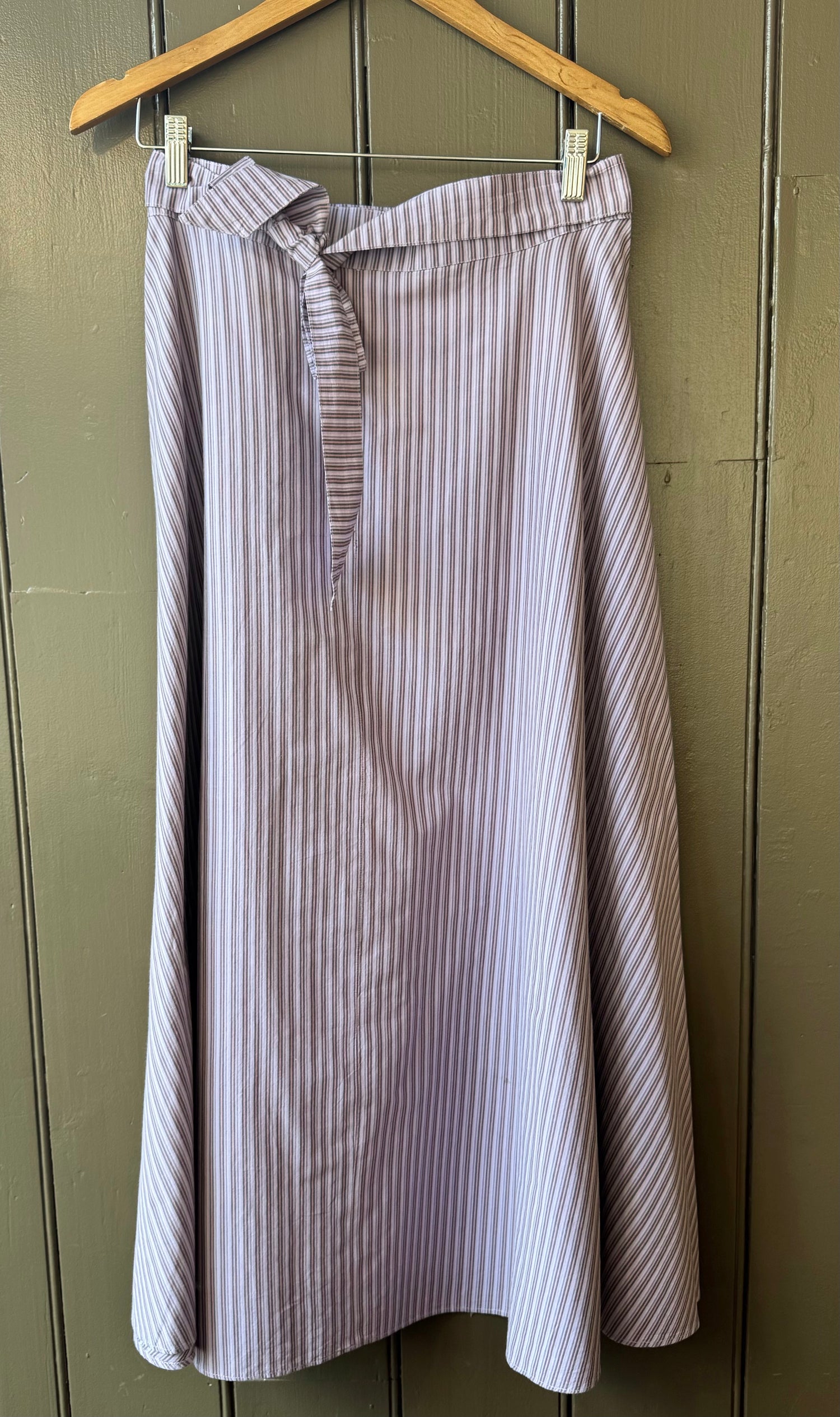 Tidy Street Collection Lilac/Grey Stripe Wrap Skirt