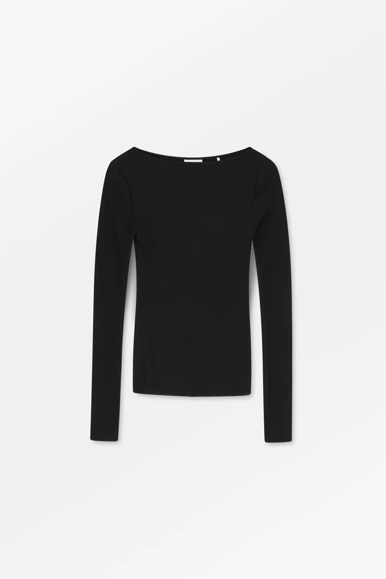 Skall | Amy Wide Neck Top - Black