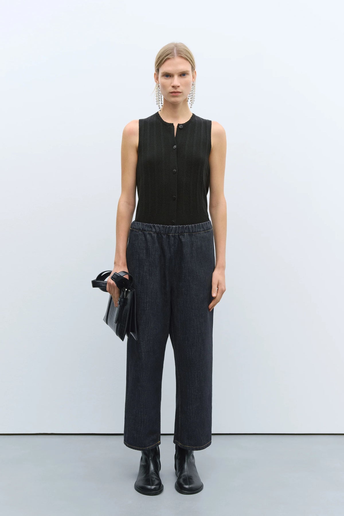 Cordera | Denim Relaxed pants - Black