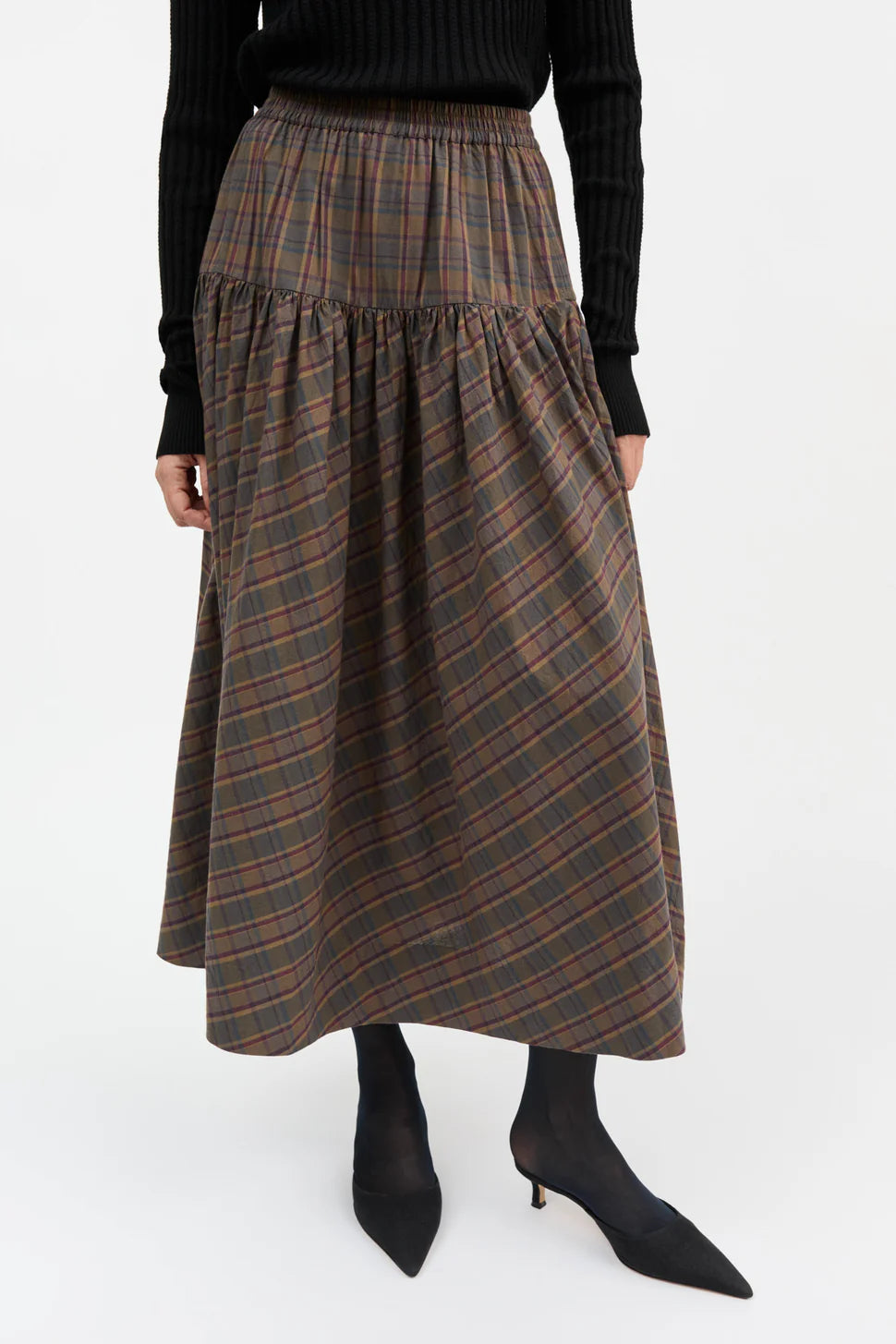 Skall | Lili Skirt - Green/Red Check