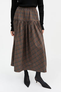 Skall | Lili Skirt - Green/Red Check