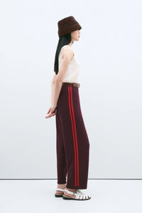 Cordera | Merino Pointelle Pants - Burgundy