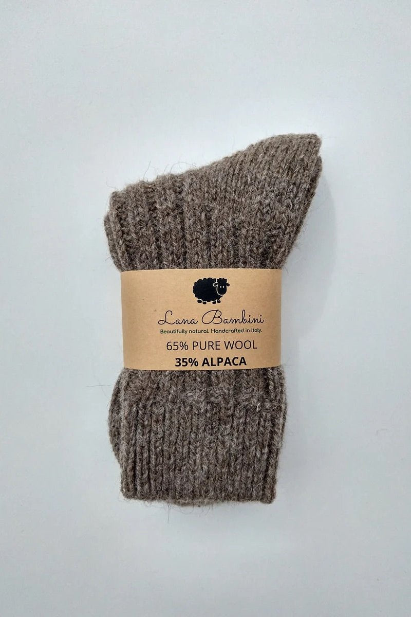 Lana Bambini | Wool & Alpaca Socks - Tobacco