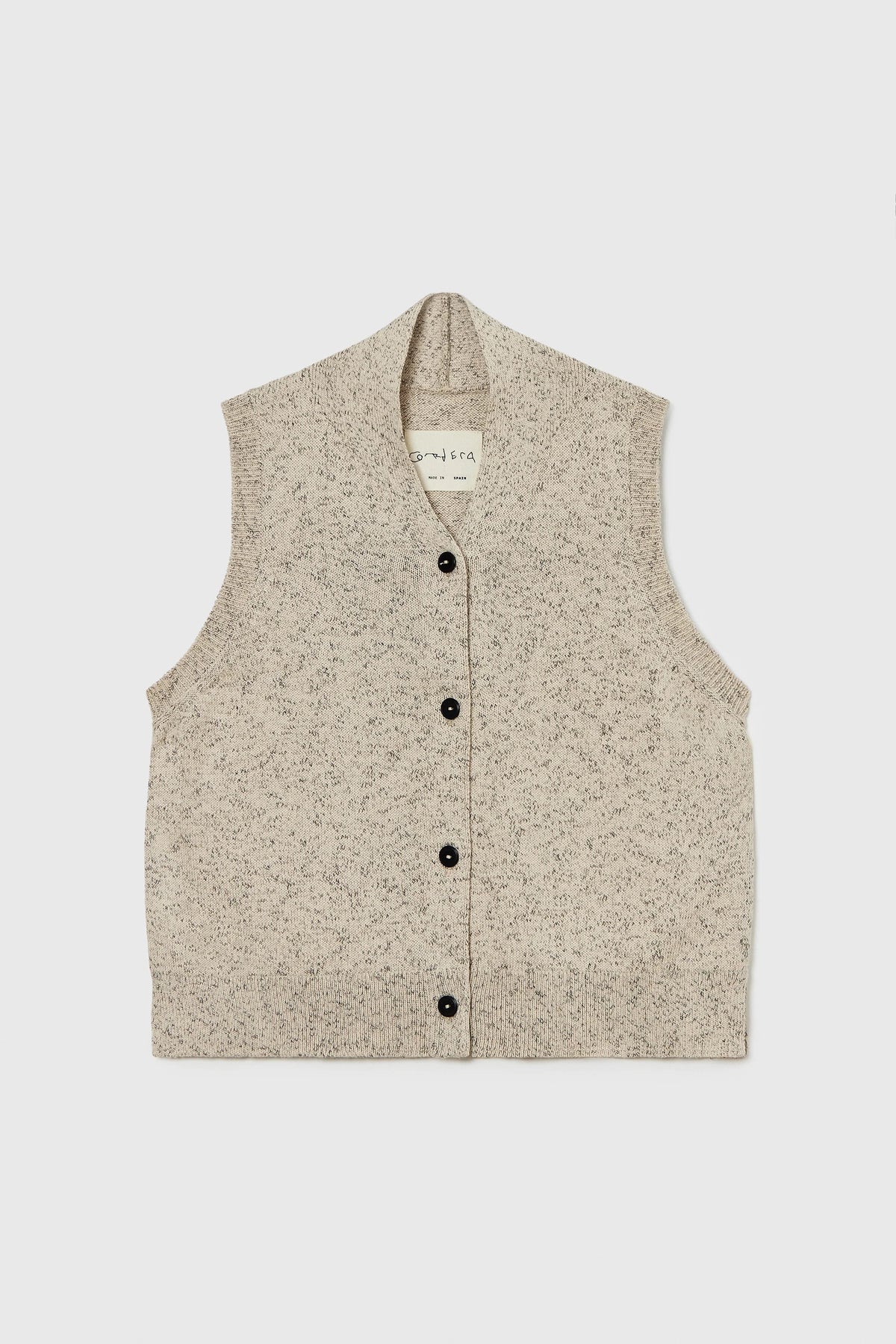 Cordera | Flecked Cotton Vest - Natural