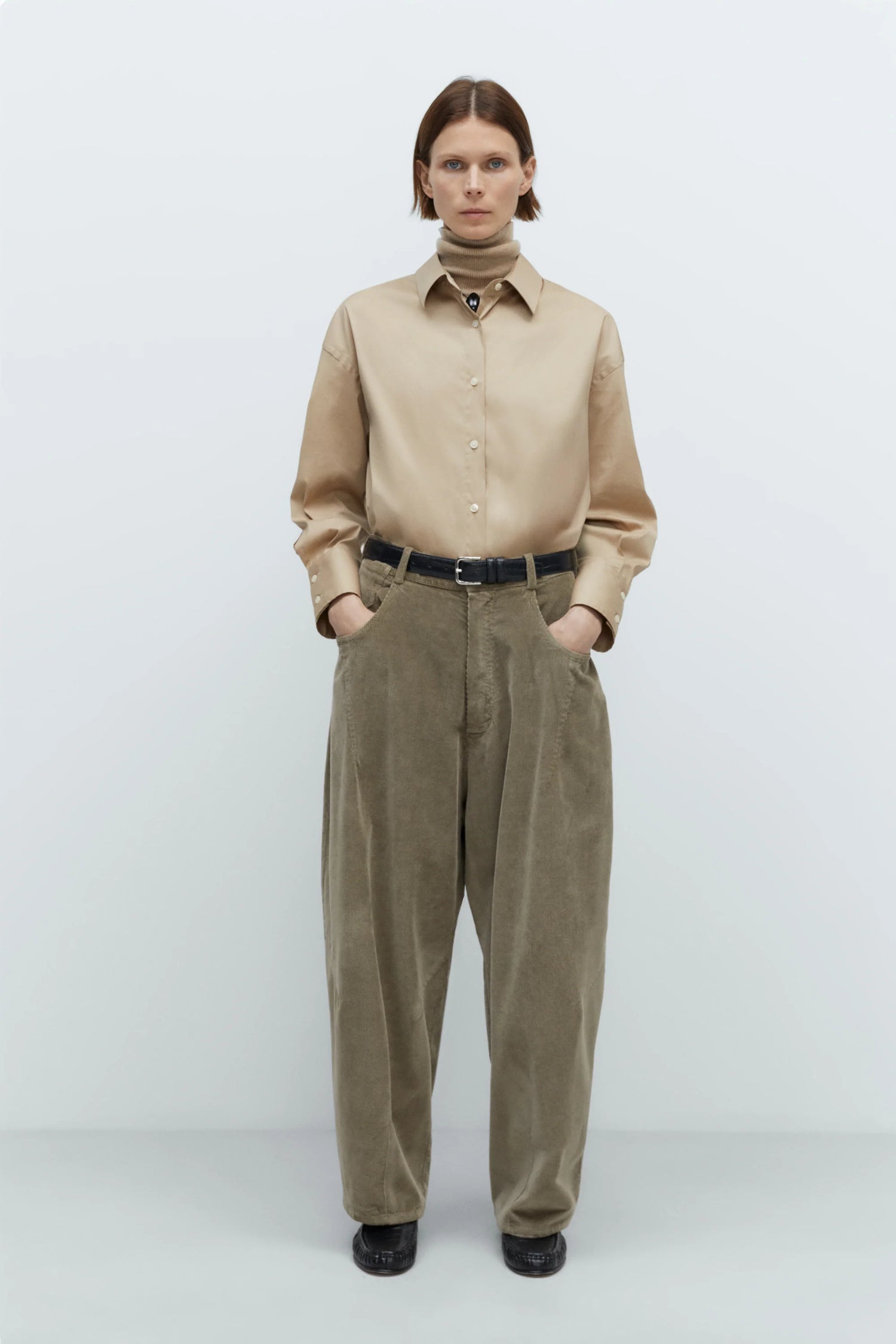 Cordera | Corduroy Baggy Pants - Sage