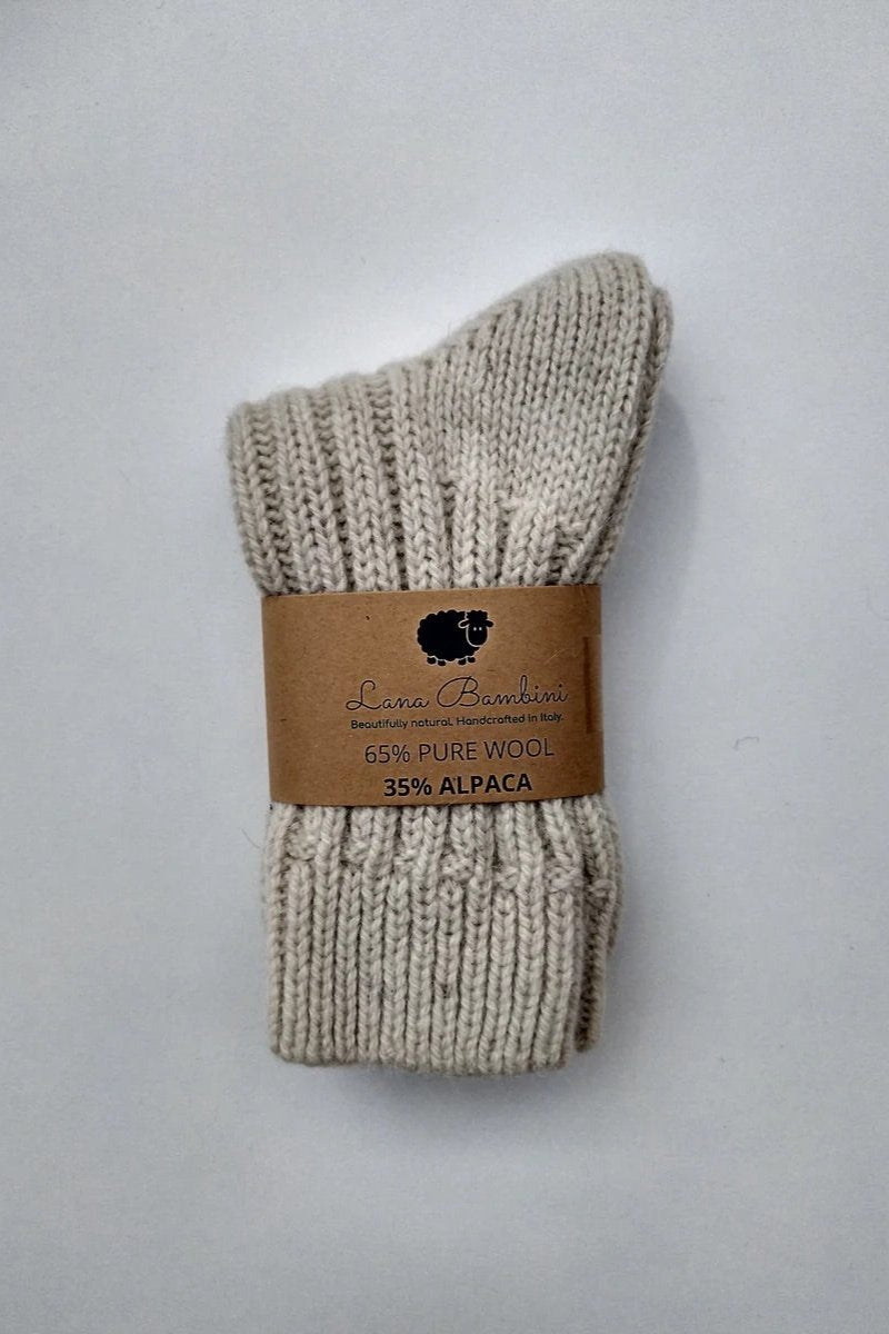 Lana Bambini | Wool & Alpaca Socks - Beige