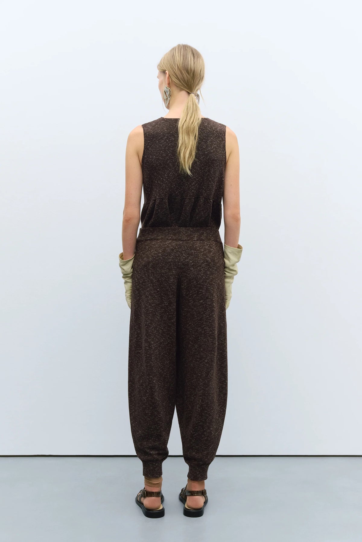 Cordera | Flecked Cotton Pants - Brown