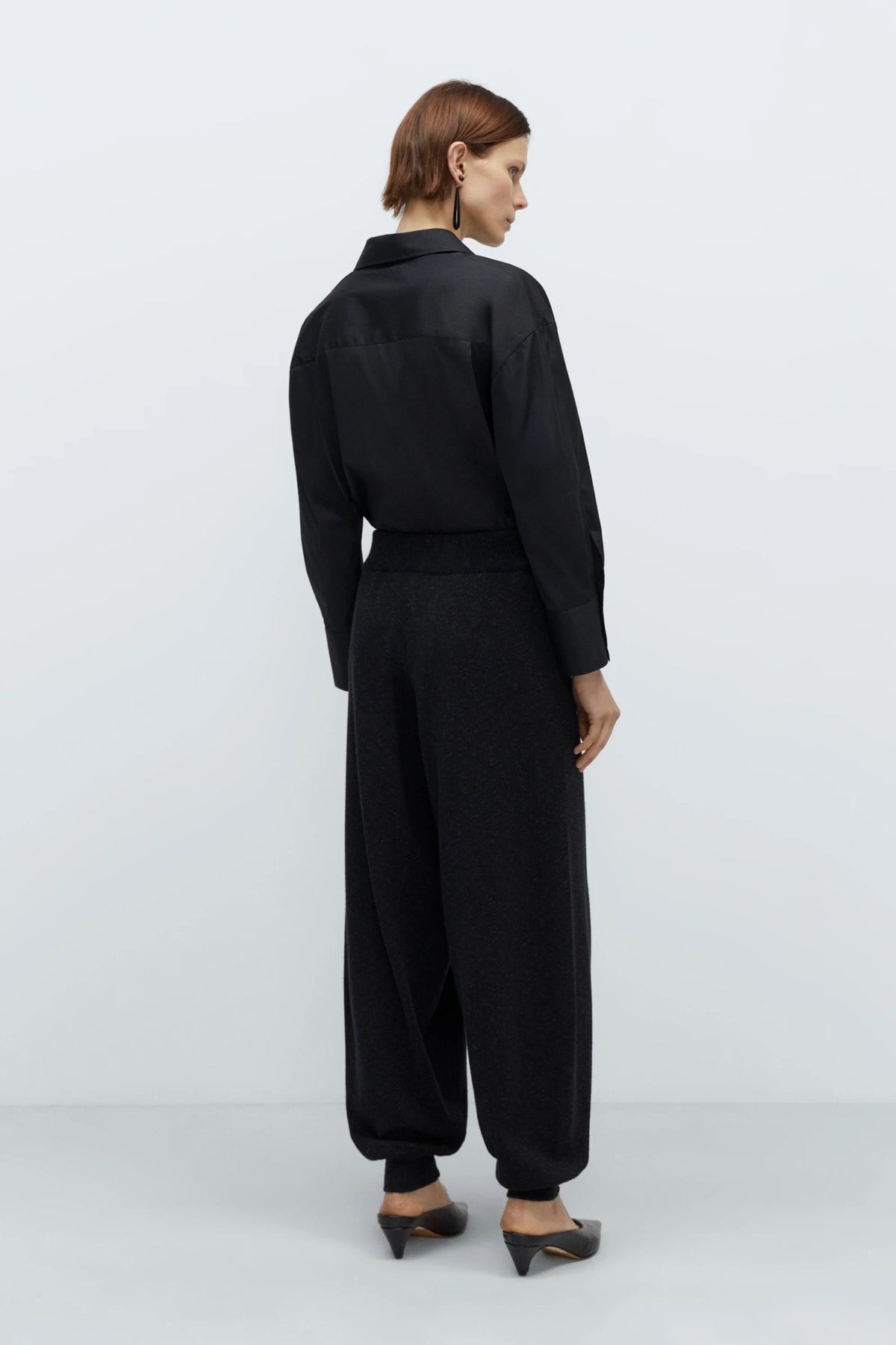 Cordera | Flecked Cotton Pants - Anthracite