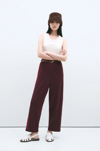 Cordera | Merino Pointelle Pants - Burgundy