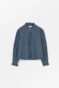 Skall | Lune Shirt - Blue/Cream mini check