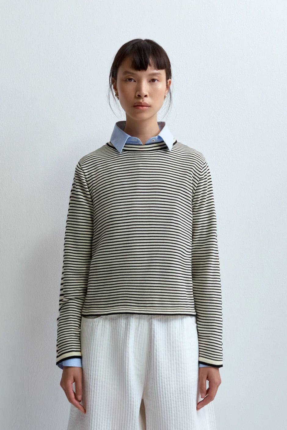 Cordera | Cotton Striped Long Sleeve T-Shirt