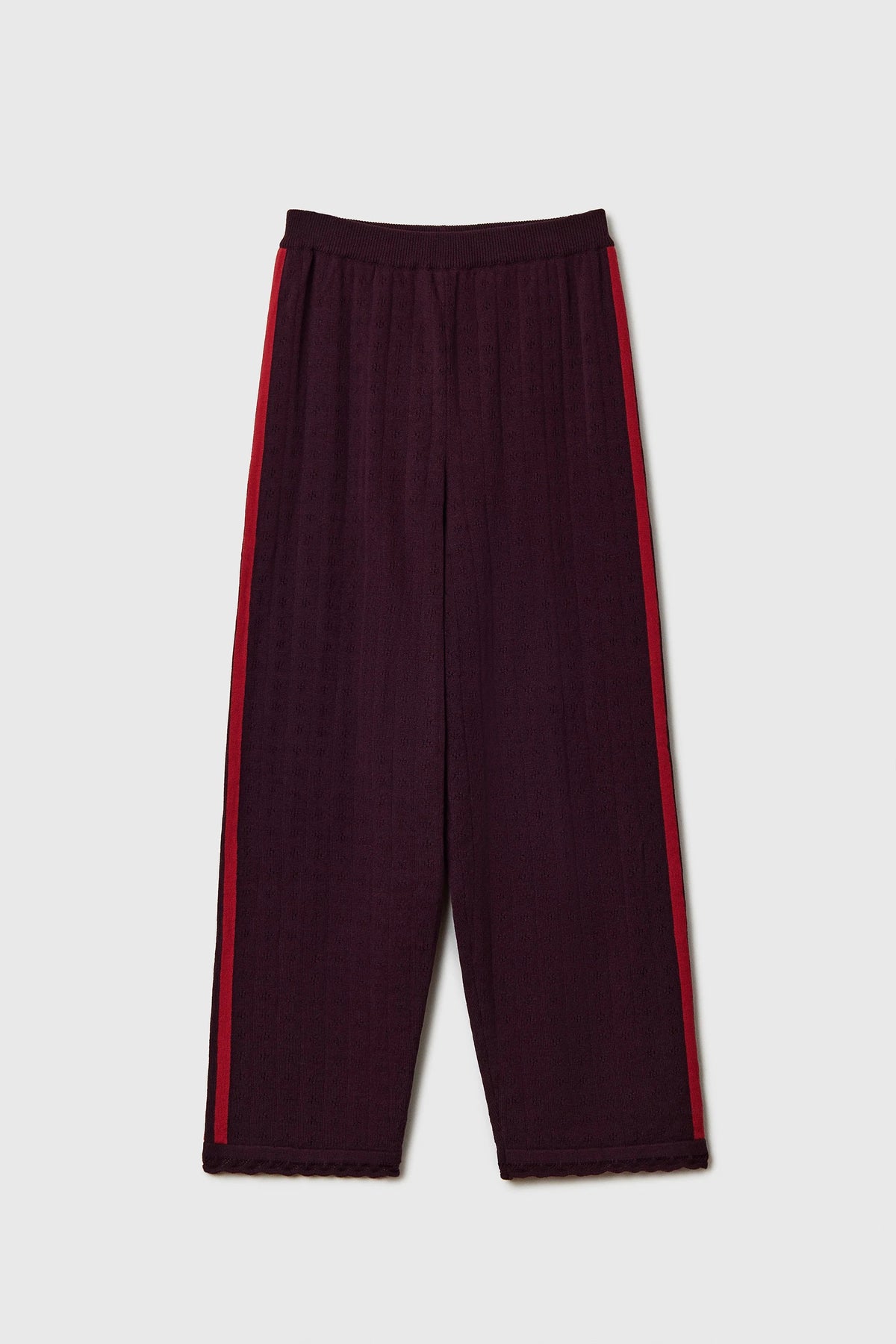 Cordera | Merino Pointelle Pants - Burgundy