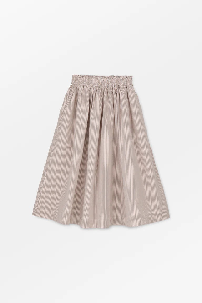 Skall | Ginny Skirt - Warm Beige/White Stripe