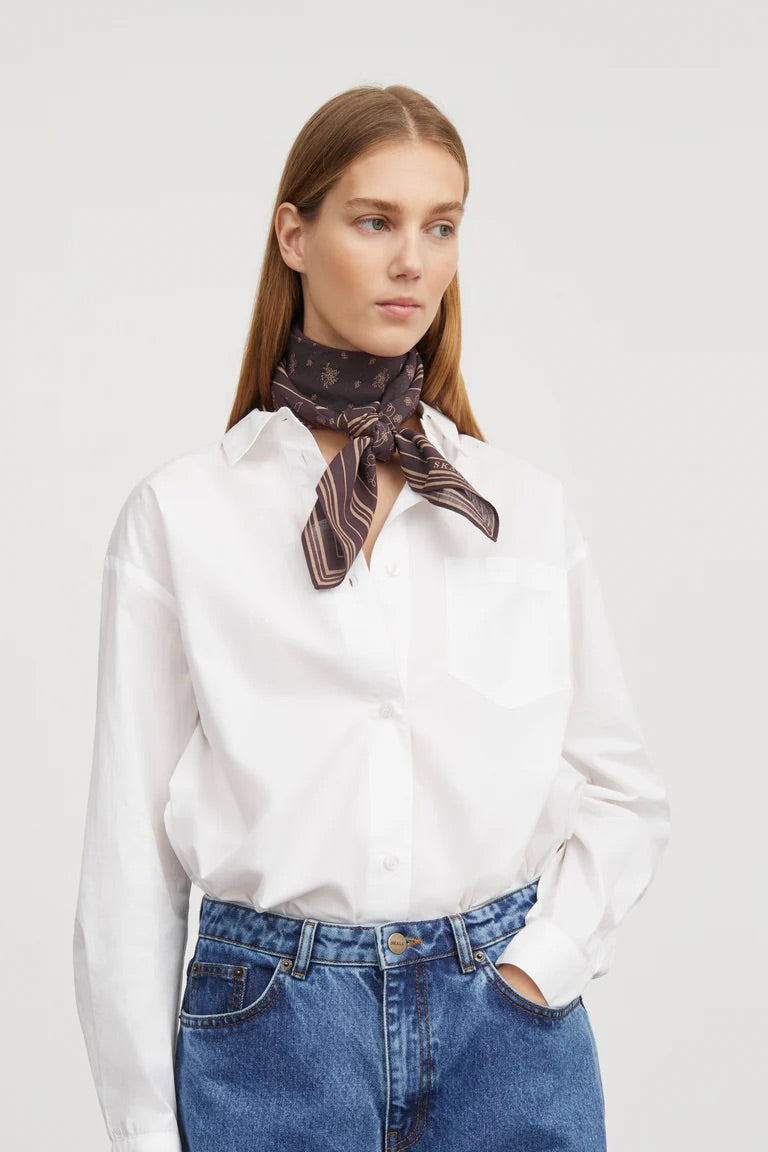 Skall Classic Scarf in Violet/Oatmeal