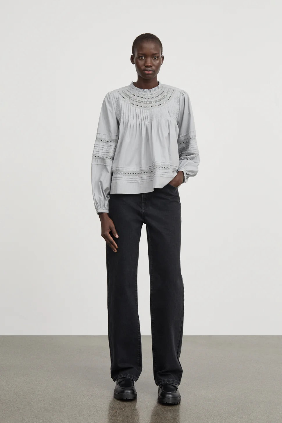 Skall | Bianco Blouse - Cloud Grey