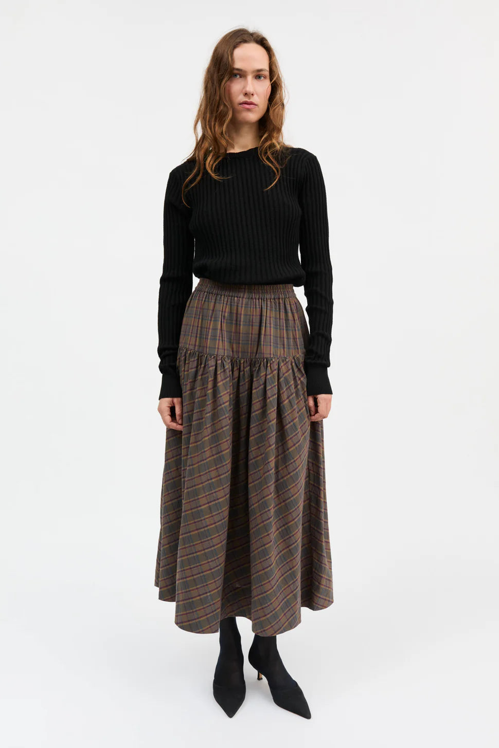 Skall | Lili Skirt - Green/Red Check