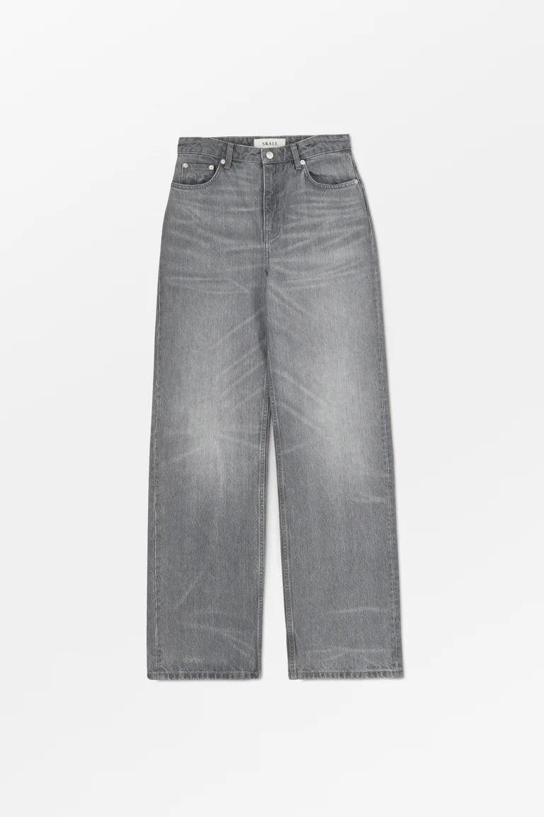 Skall | Maddy Straight Jeans - Worn Light Grey