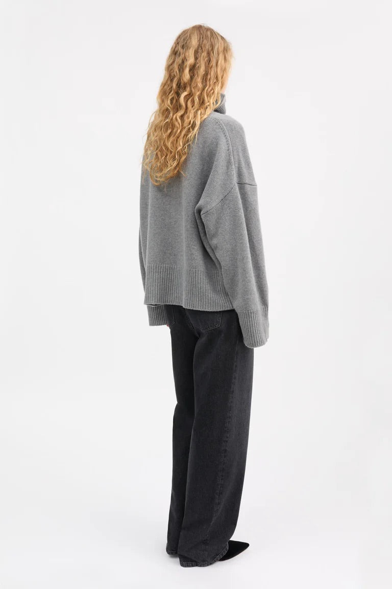 Skall | Silene t-neck - Grey Melange