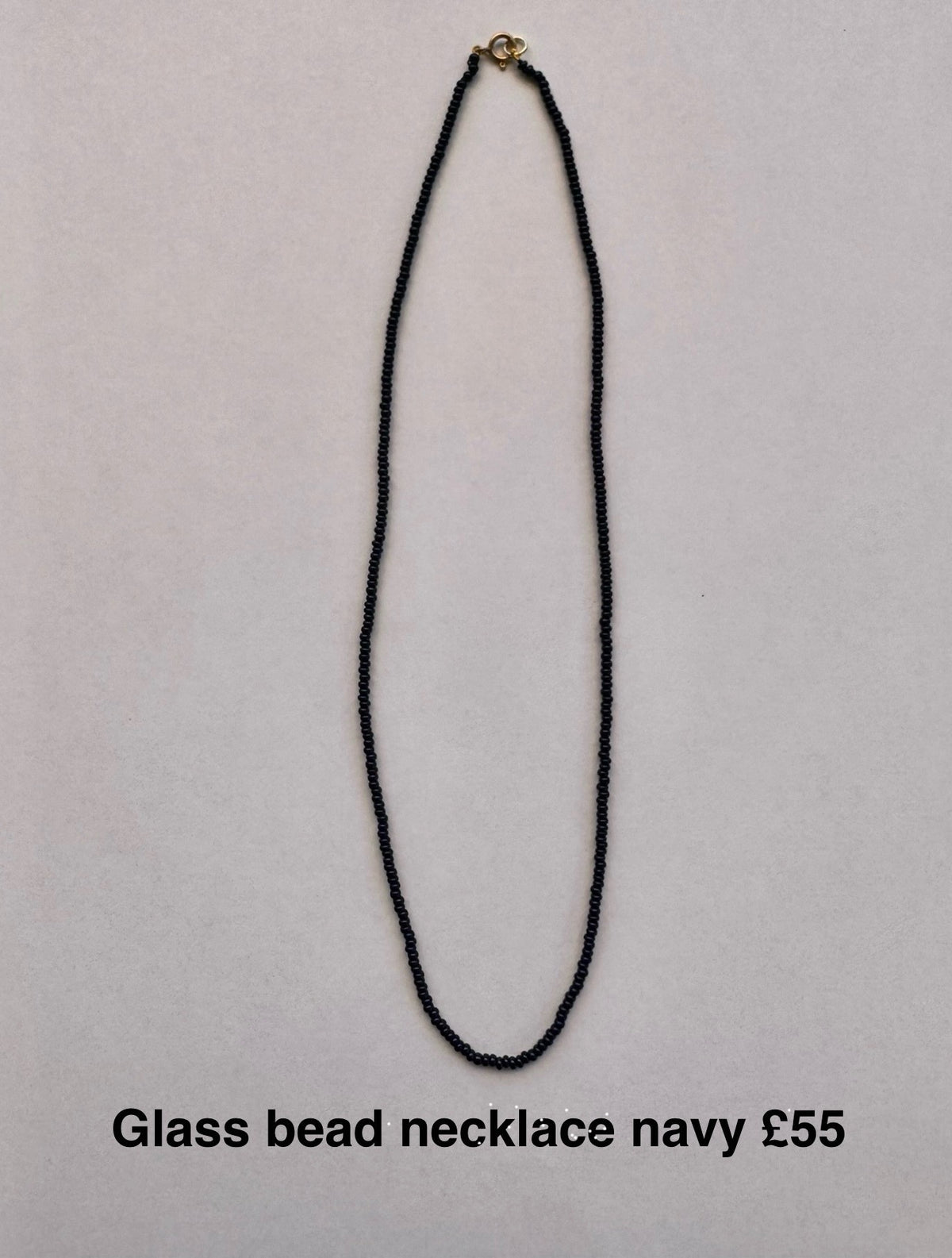 Glass bead necklace navy