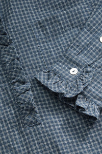 Skall | Lune Shirt - Blue/Cream mini check