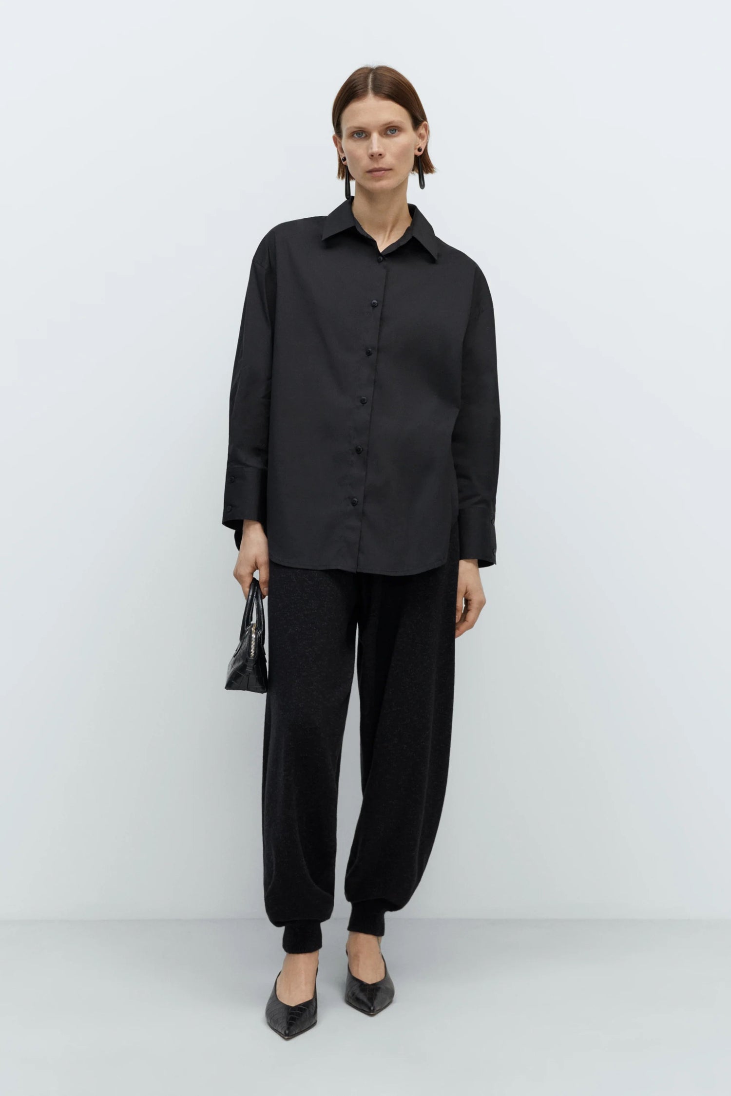 Cordera | Flecked Cotton Pants - Anthracite