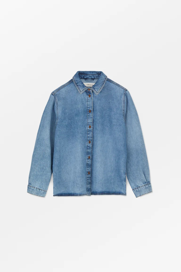 Skall | Millington Shirt - Worn Mid Blue