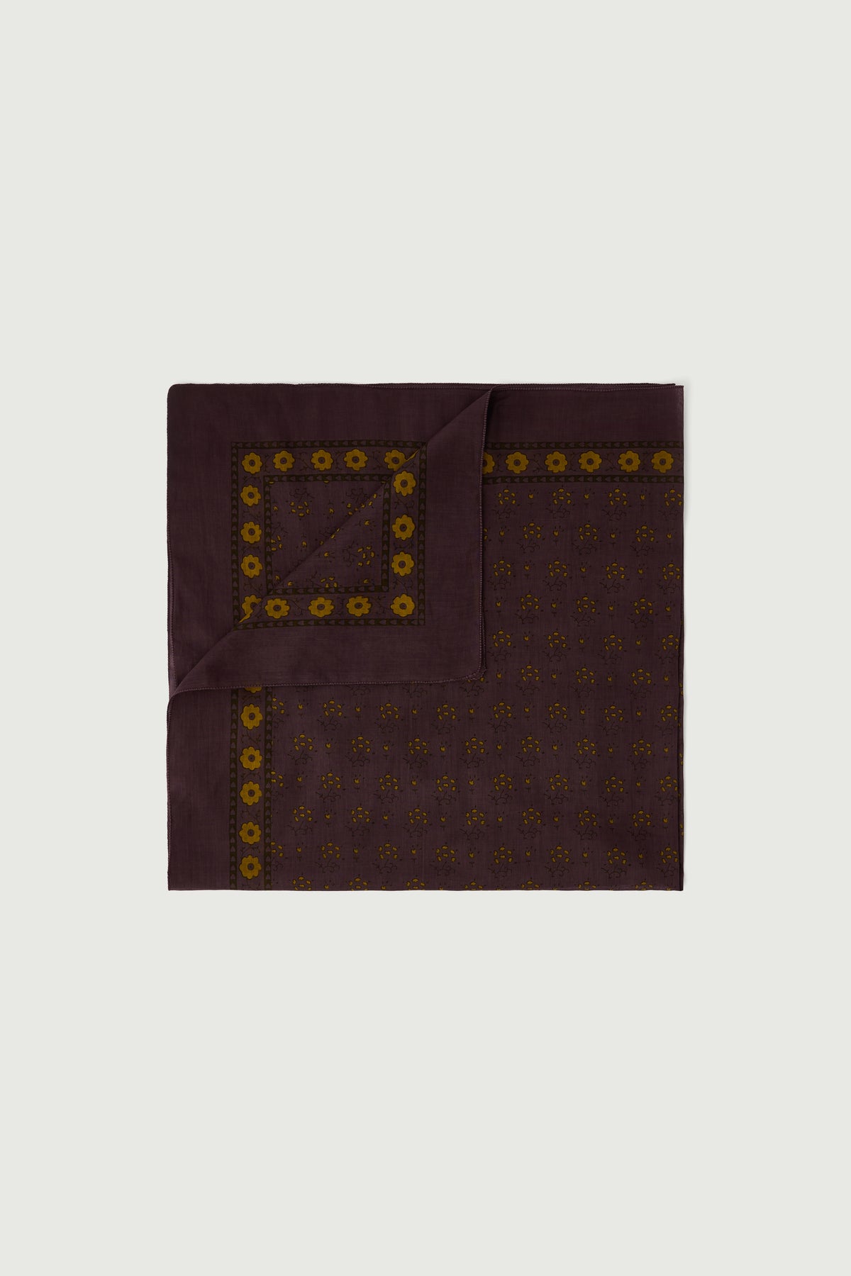 Soeur | Classic Foulard - Aubergine/Khaki