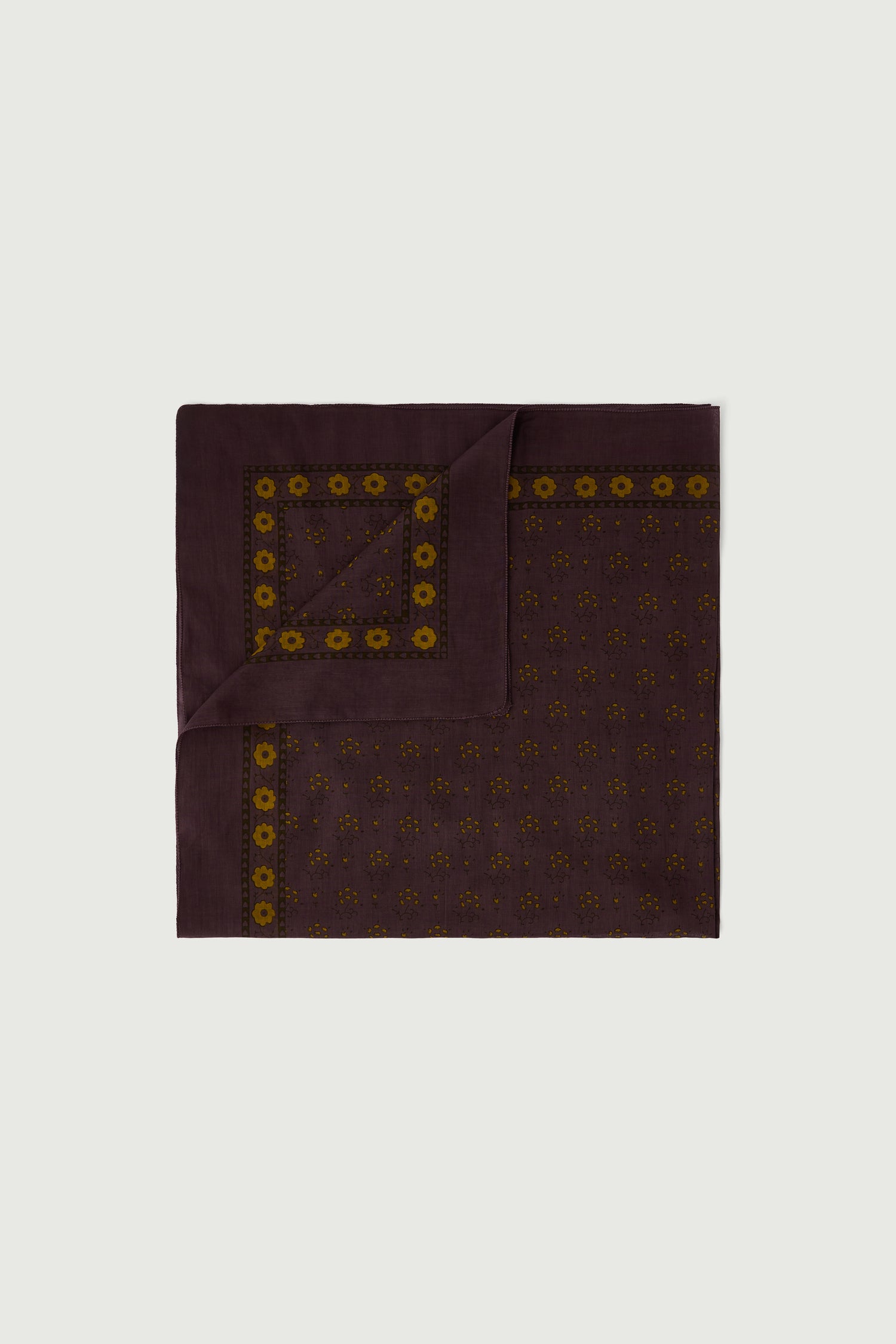 Soeur | Classic Foulard - Aubergine/Khaki