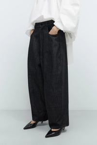 Cordera | Denim Baggy Pants - Black