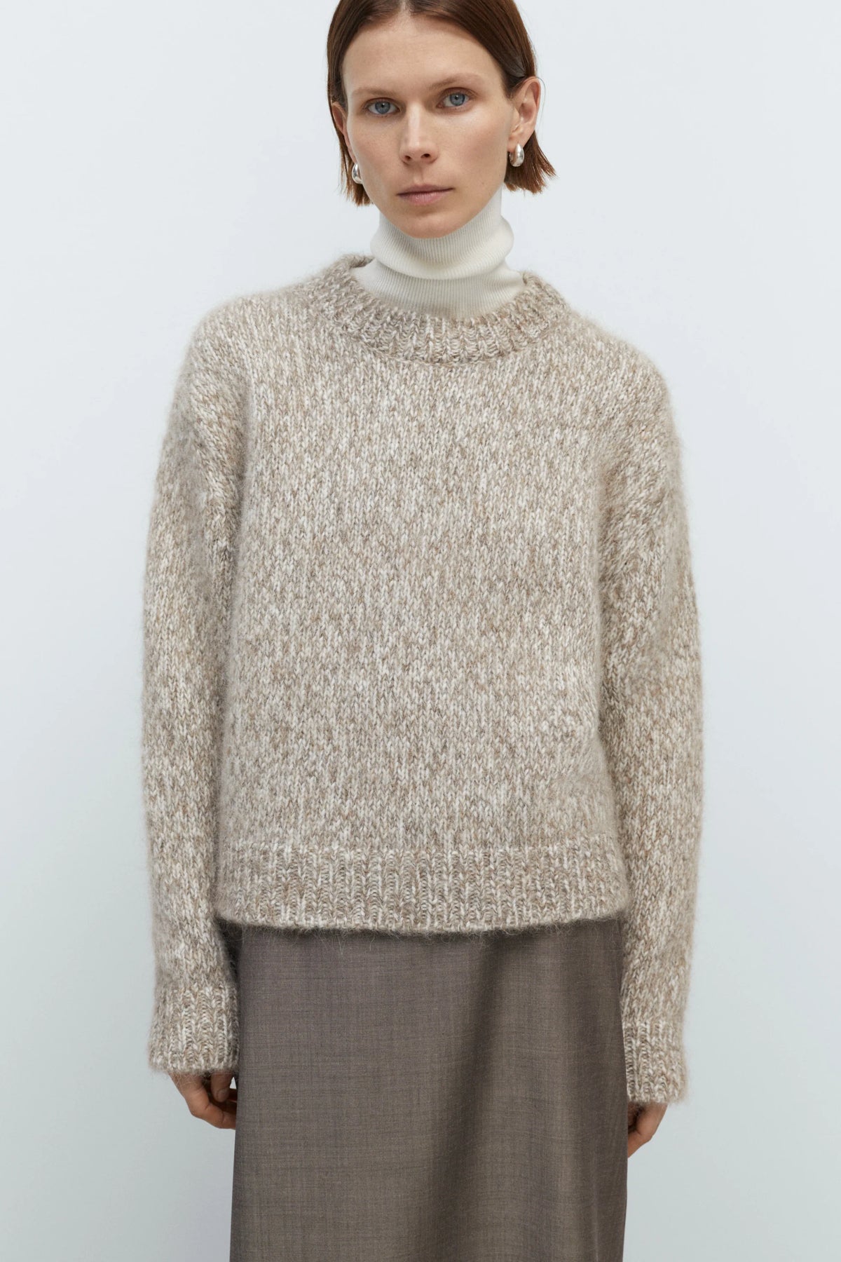 Cordera | Chunky Knit Sweater - Beige Melange