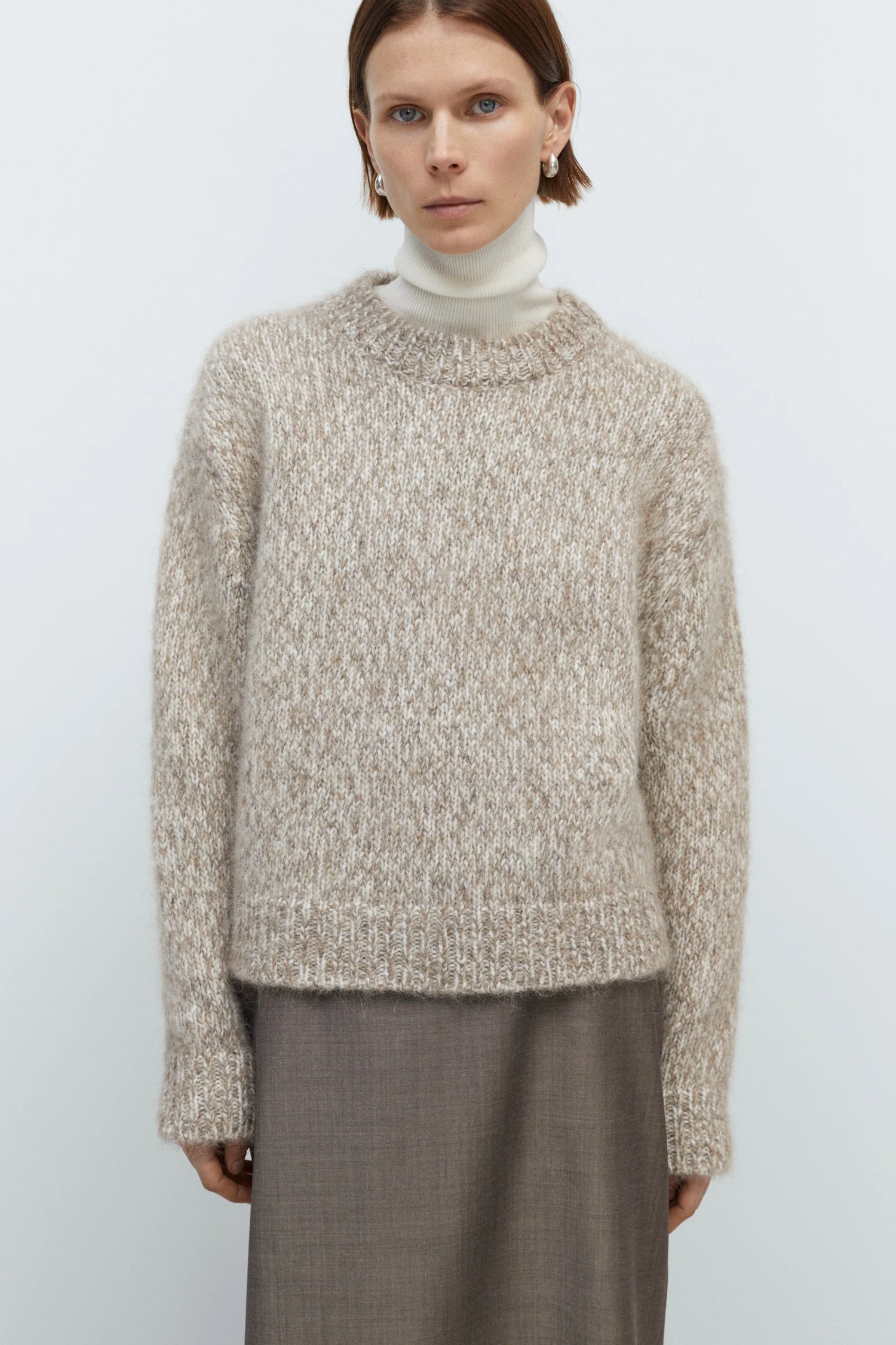 Cordera | Chunky Knit Sweater - Beige Melange