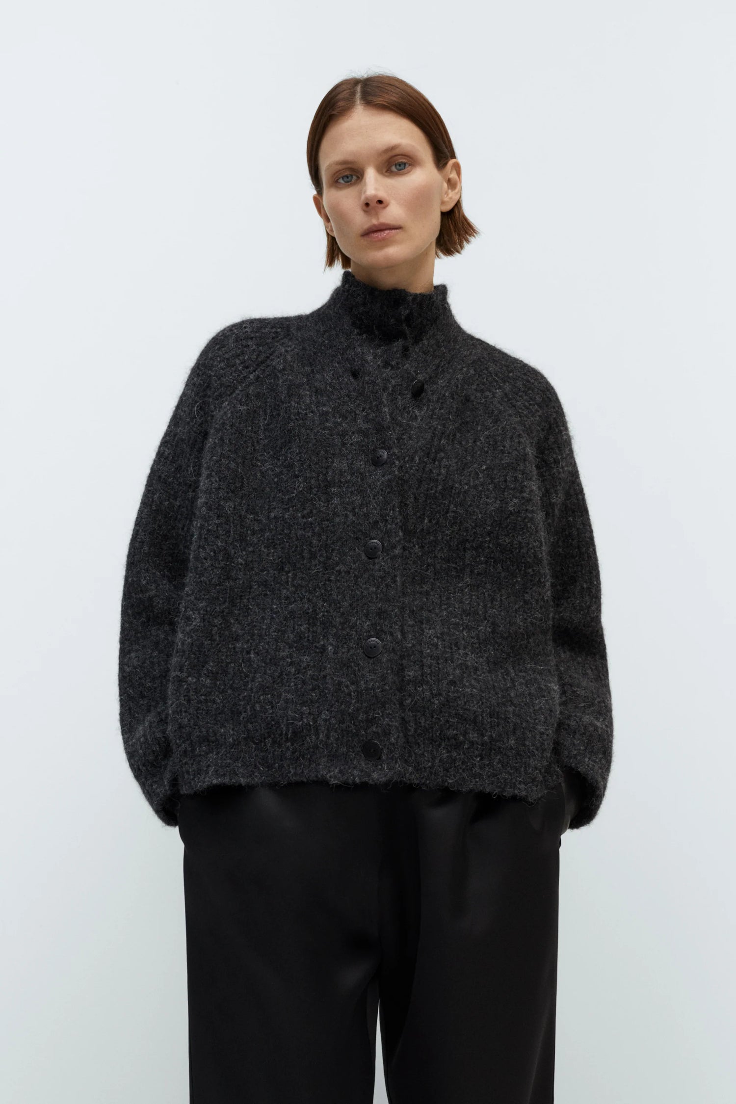 Cordera | Baby Alpaca Cardigan - Anthracite
