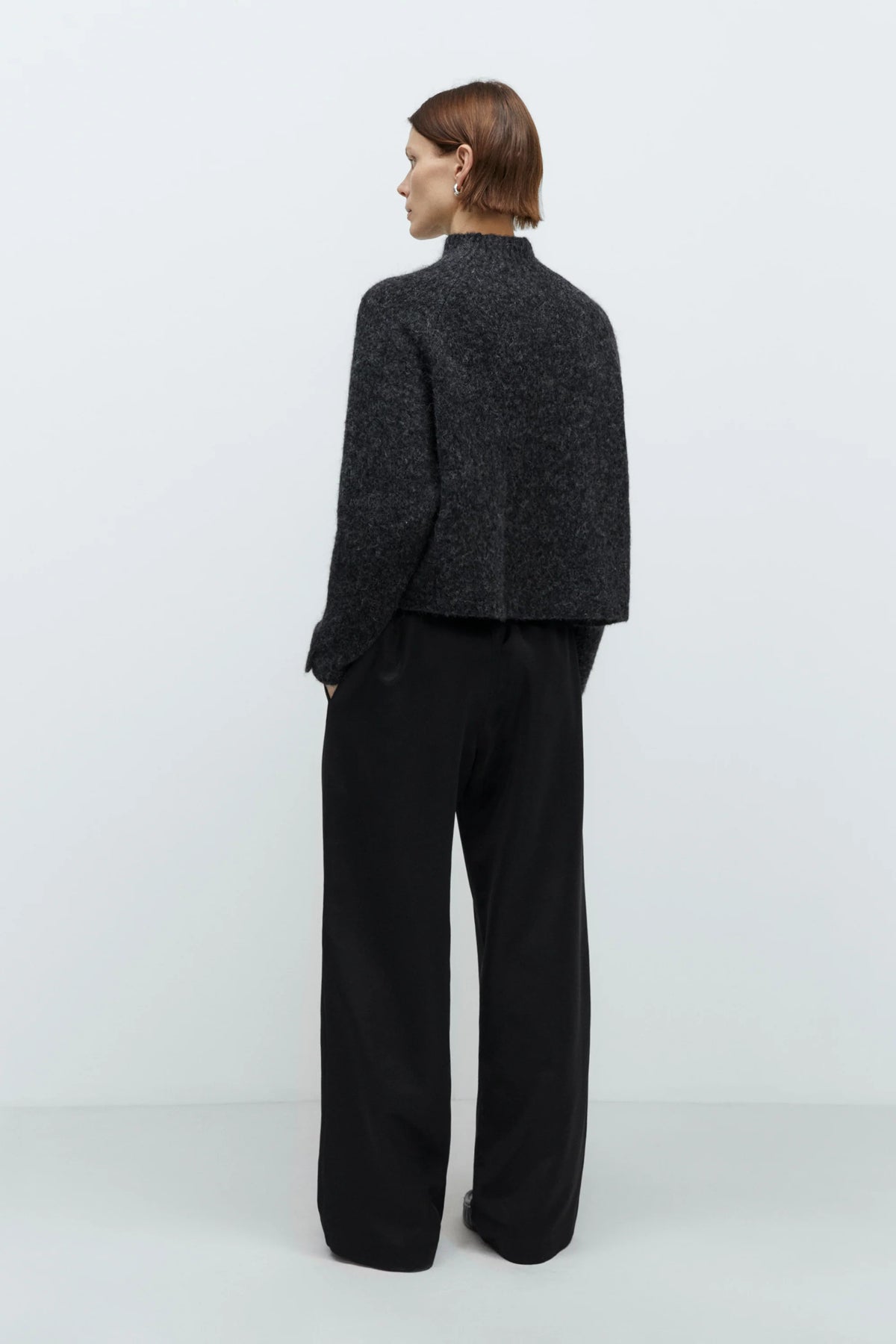Cordera | Baby Alpaca  Polo Sweater - Anthracite
