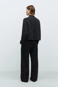 Cordera | Baby Alpaca  Polo Sweater - Anthracite