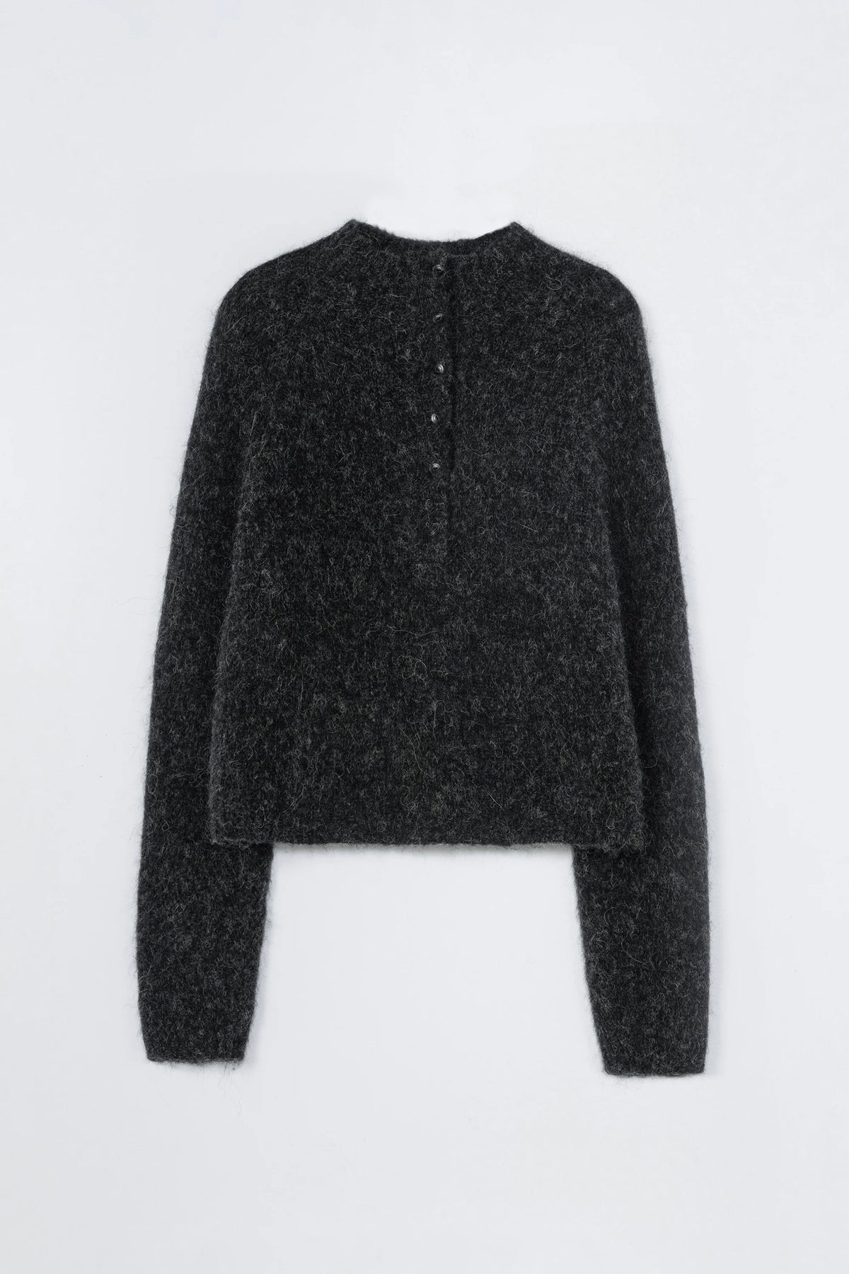 Cordera | Baby Alpaca  Polo Sweater - Anthracite