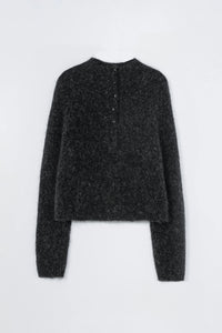 Cordera | Baby Alpaca  Polo Sweater - Anthracite
