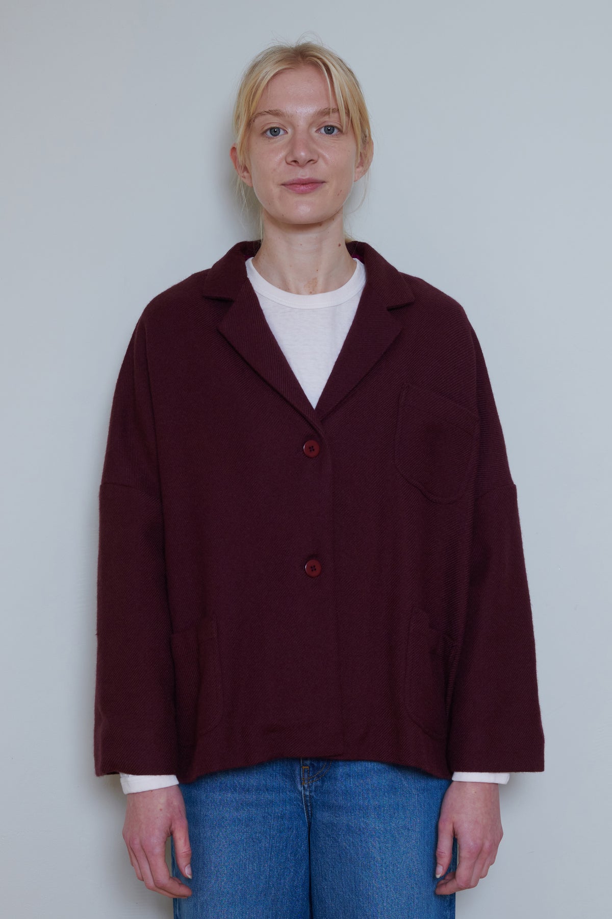 Runaway Bicycle | Wool Jacket - Burgundy