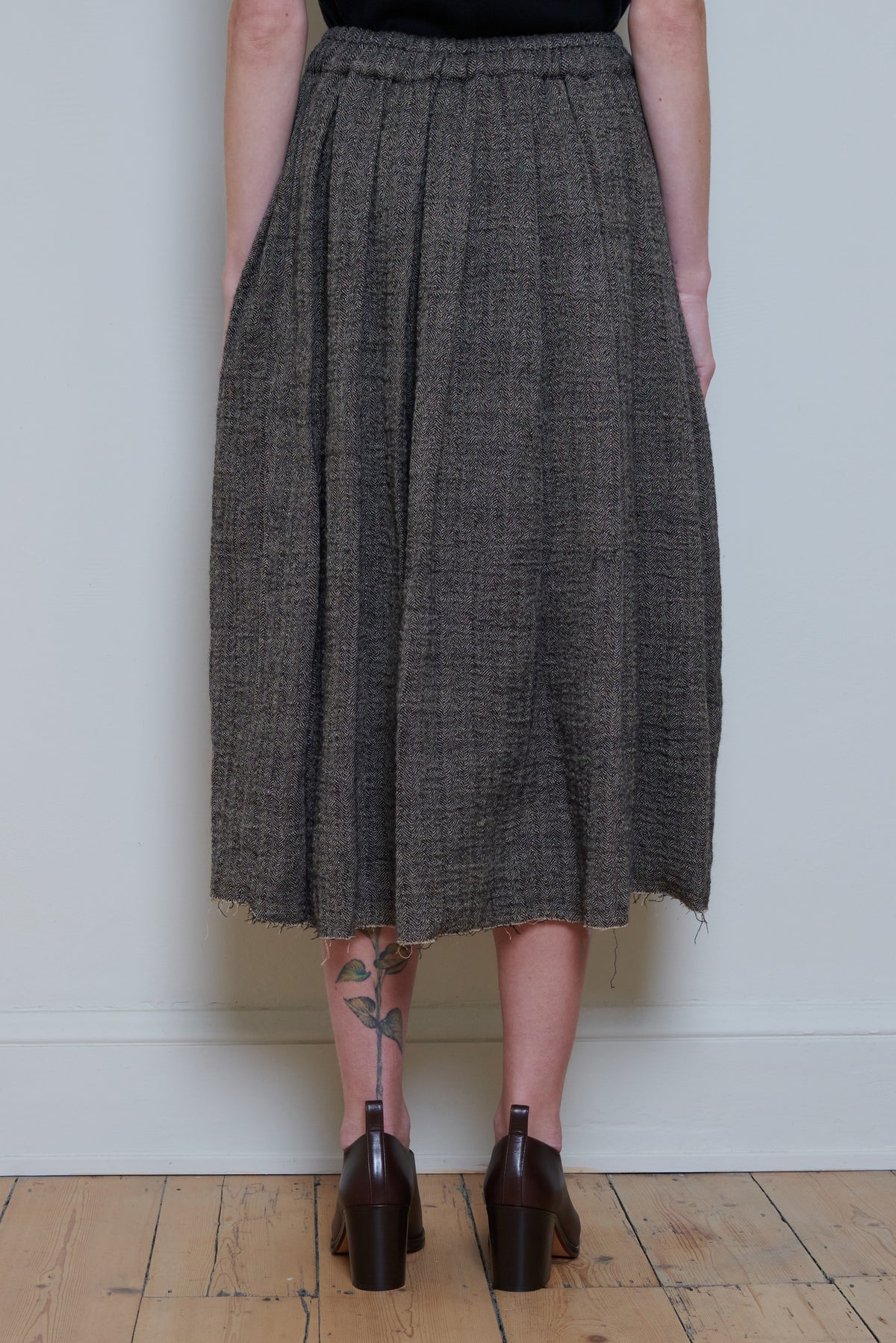 Runaway Bicycle | Herringbone Wool Skirt