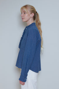 Skall | Lune Shirt - Blue/Cream mini check