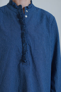 Skall | Lune Shirt - Blue/Cream mini check